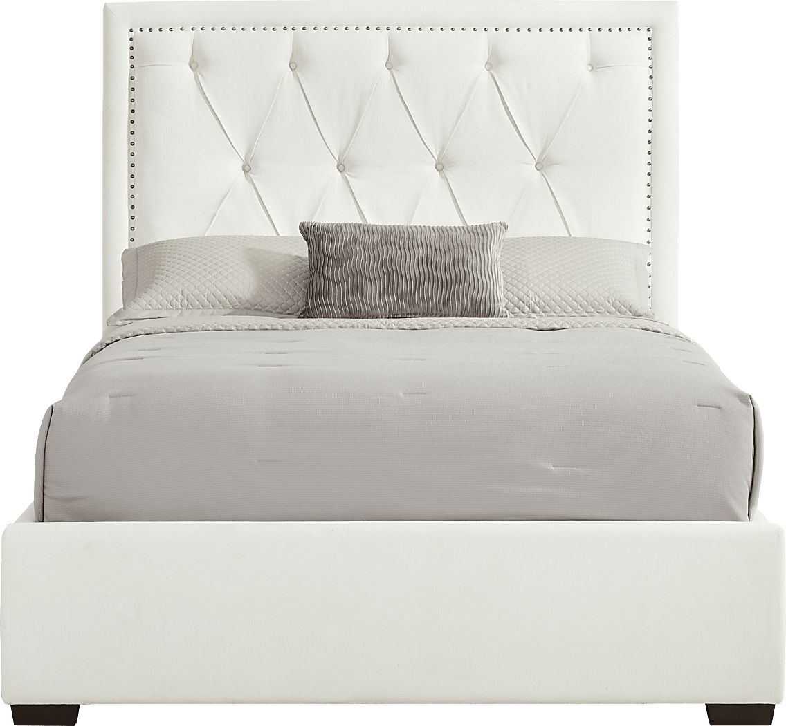 Elridge II White 3 Pc Queen Upholstered Bed