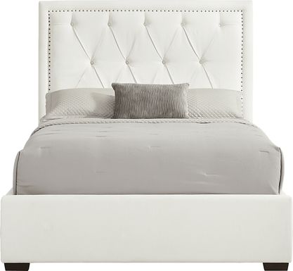 Elridge II White 3 Pc Queen Upholstered Bed