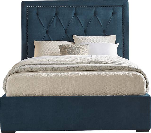 Elridge Teal 3 Pc King Upholstered Bed - Thumbnail - Image 1