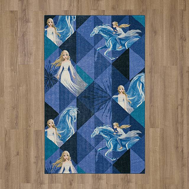 Kids Disney Elsa & Nokk Geometry Purple 8' x 10' Rug - Thumbnail - Image 4