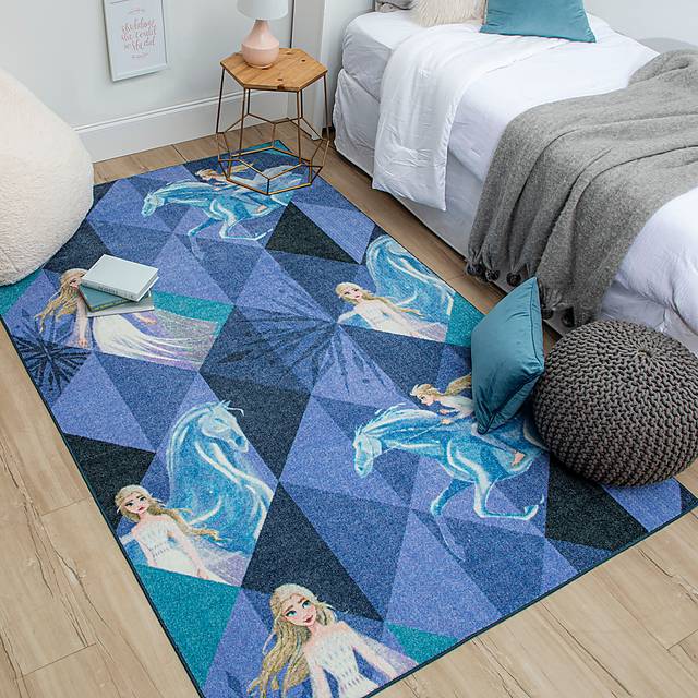 Kids Disney Elsa & Nokk Geometry Purple 8' x 10' Rug - Thumbnail - Image 5