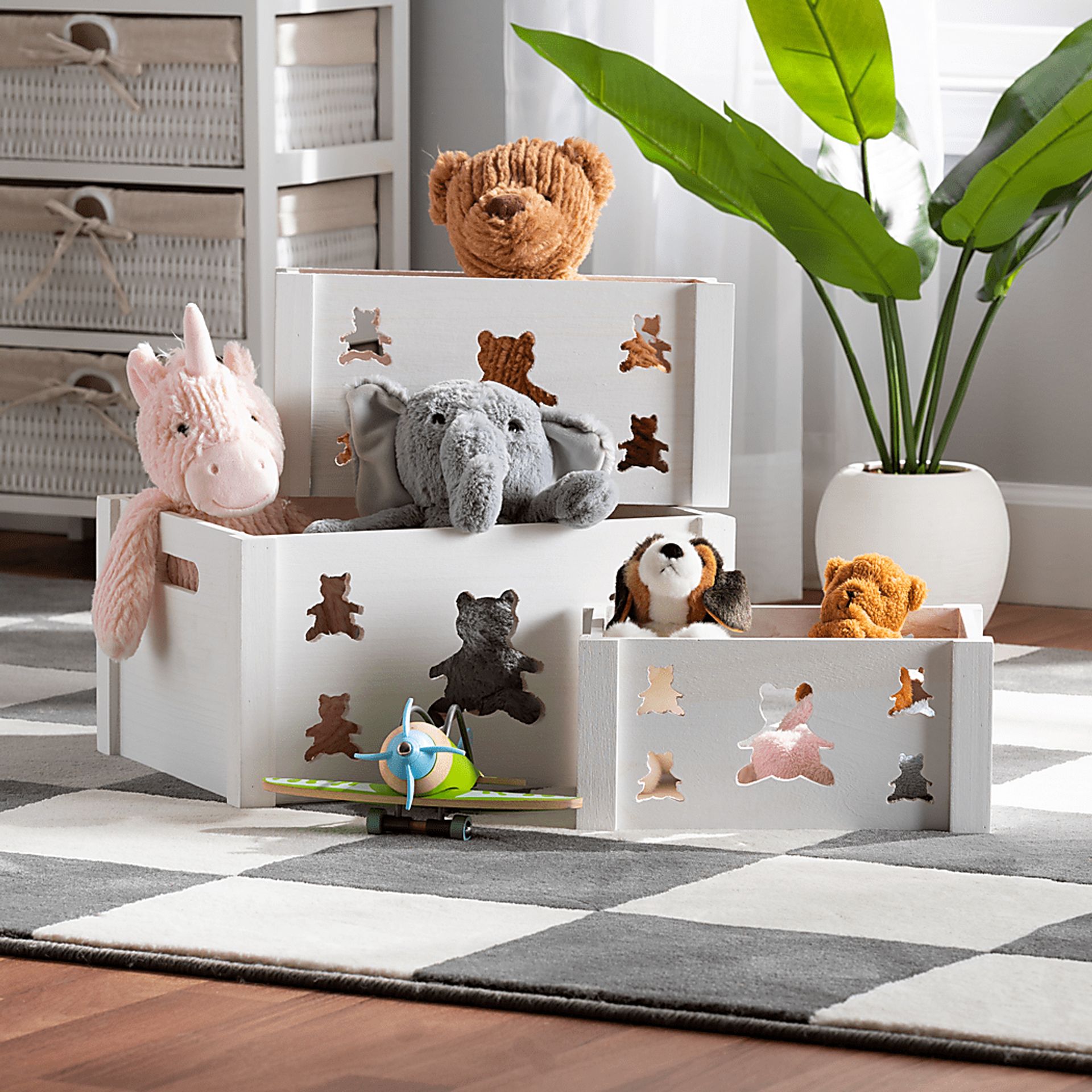 Elsage White Crate, Set of 3 - Image 4