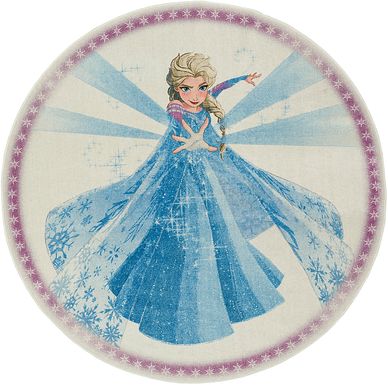 Elsa's Spell Blue 5' x 5' Rug