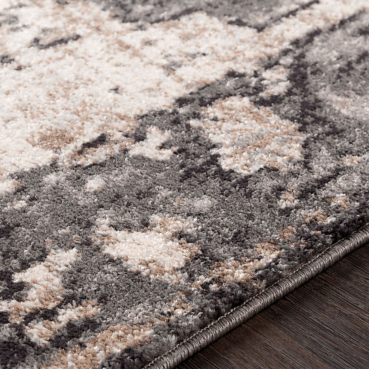 Elseina I Charcoal Black,Gray Rug | Rooms to Go