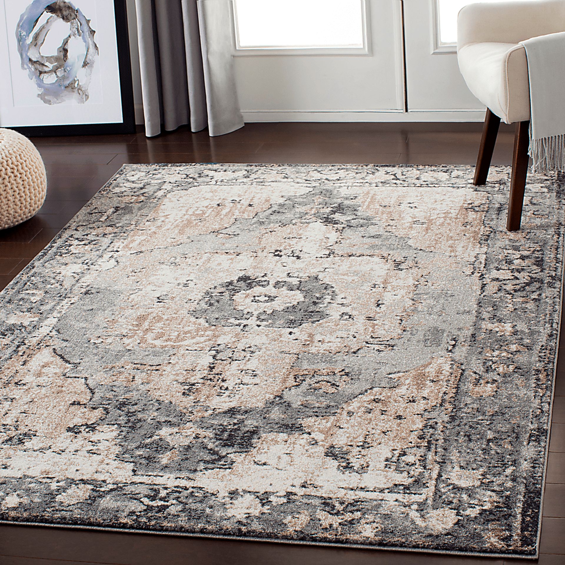 Elseina I Charcoal 5'3 x 7'3 Rug - Image 2