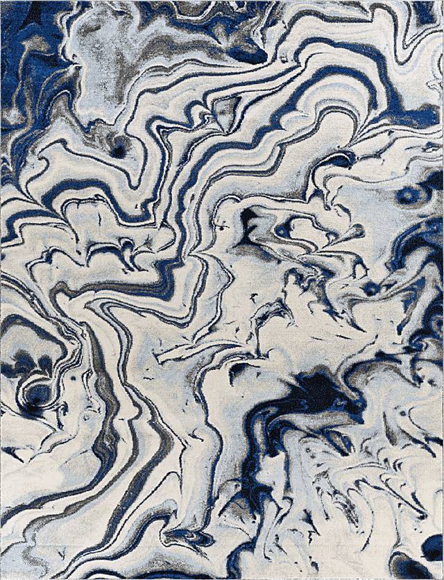Elseina II Blue 7'10 x 10'3 Rug - Thumbnail - Image 1