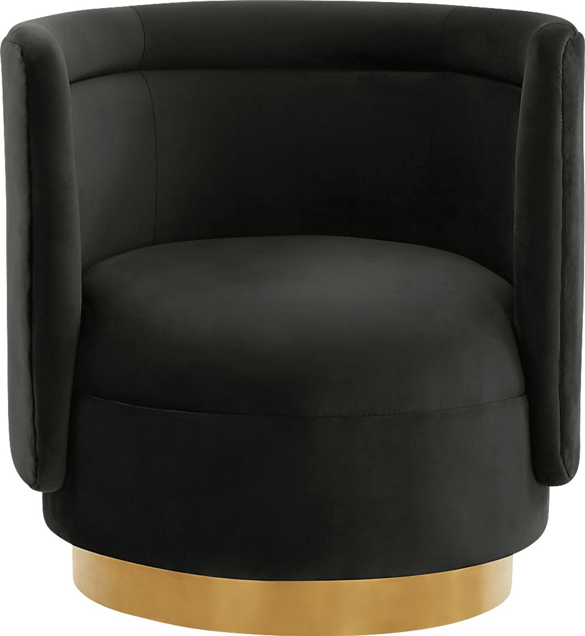 Elsey Lane Black Velvet Plush Swivel Upholstered | Rooms to Go