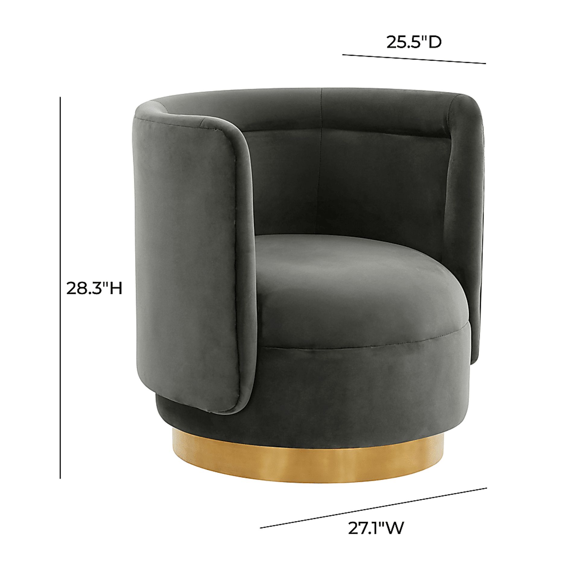Elsey Lane Dark Gray Accent Chair - Image 6