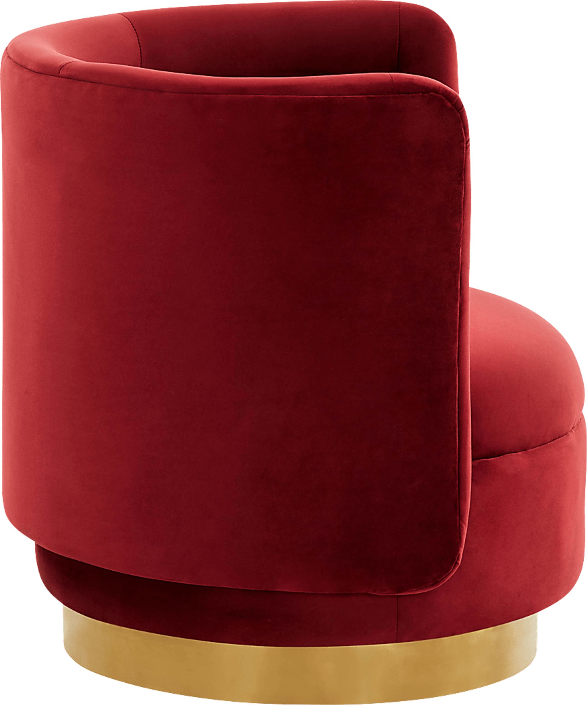 Elsey Lane Maroon Accent Chair - Image 4