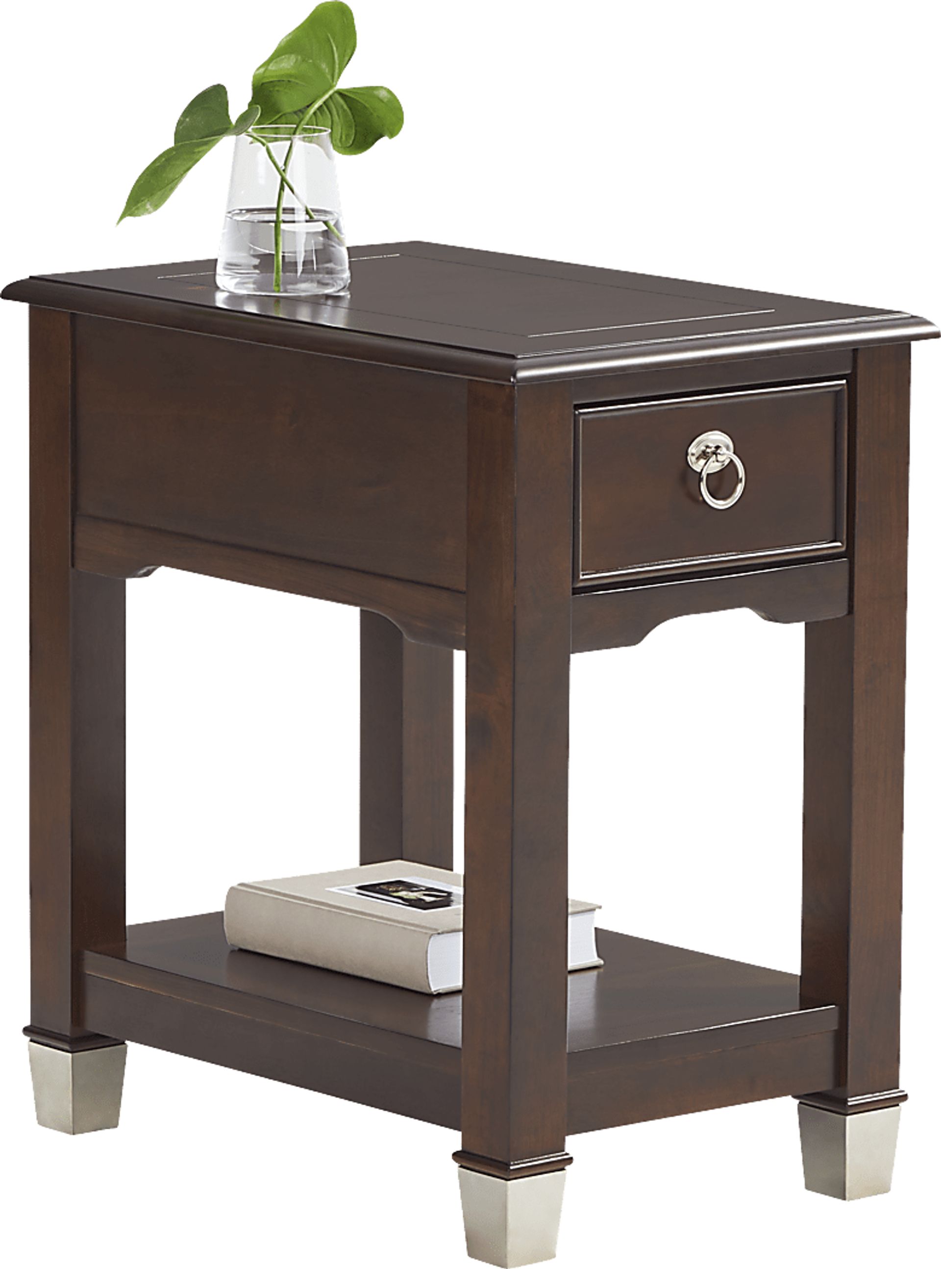 Elshan Walnut Chairside Table - Image 2