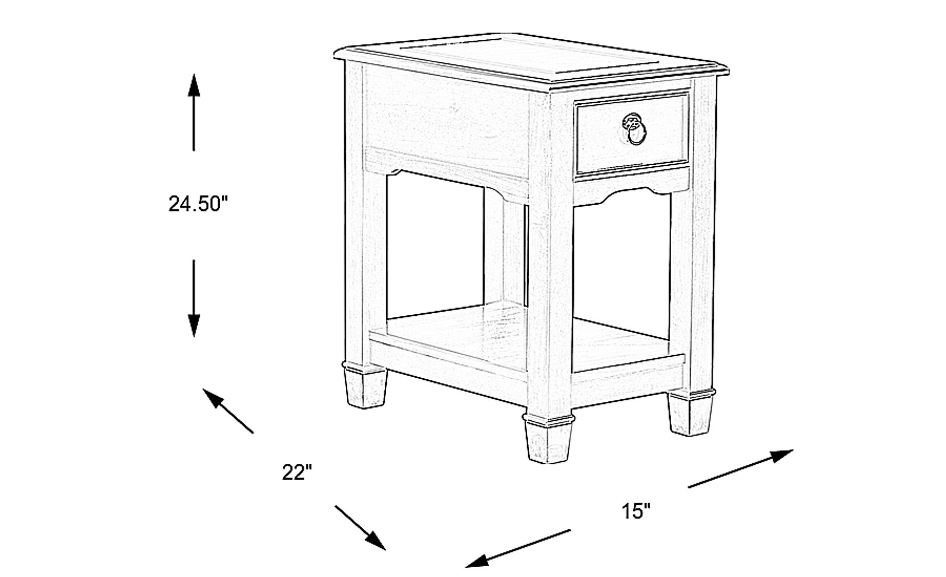 Dimension Image. Please refer to the Dimension Tab on this page for dimension details.