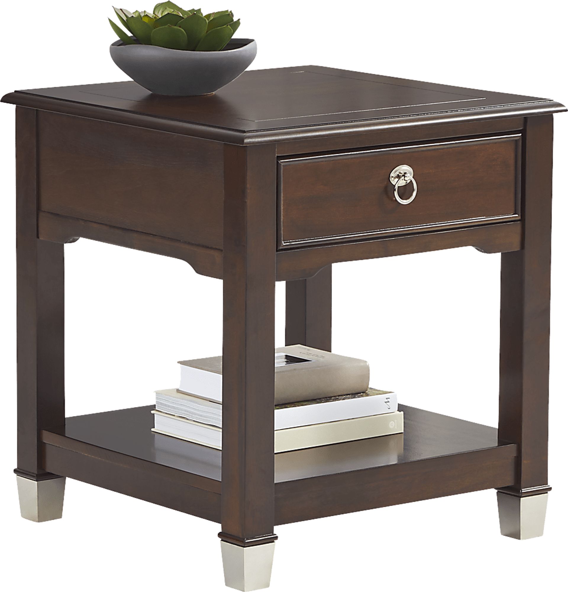 Elshan Walnut End Table - Image 2