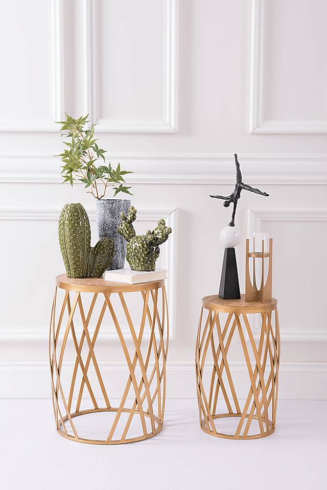 Elsie Terrace Gold Set of 2 Nesting Tables - Thumbnail - Image 2