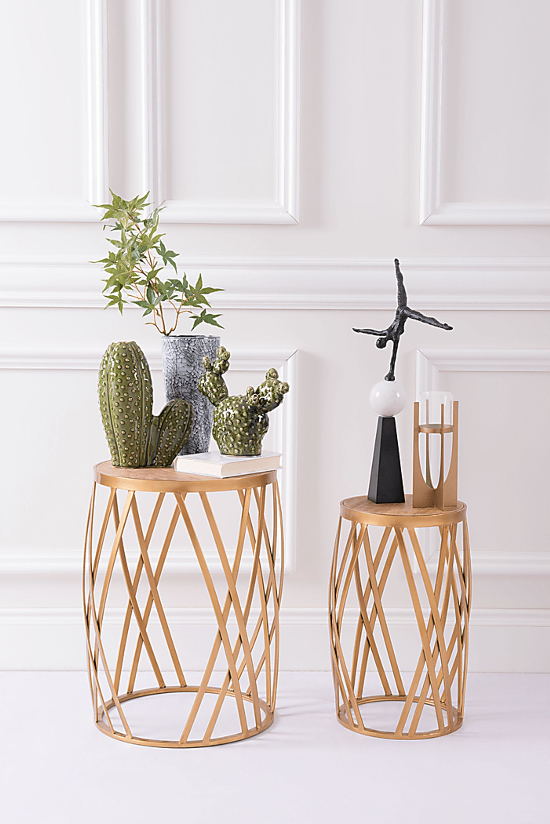 Elsie Terrace Gold Set of 2 Nesting Tables - Image 2