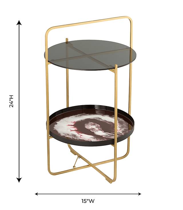 Elstella Purple Accent Table - Thumbnail - Image 5
