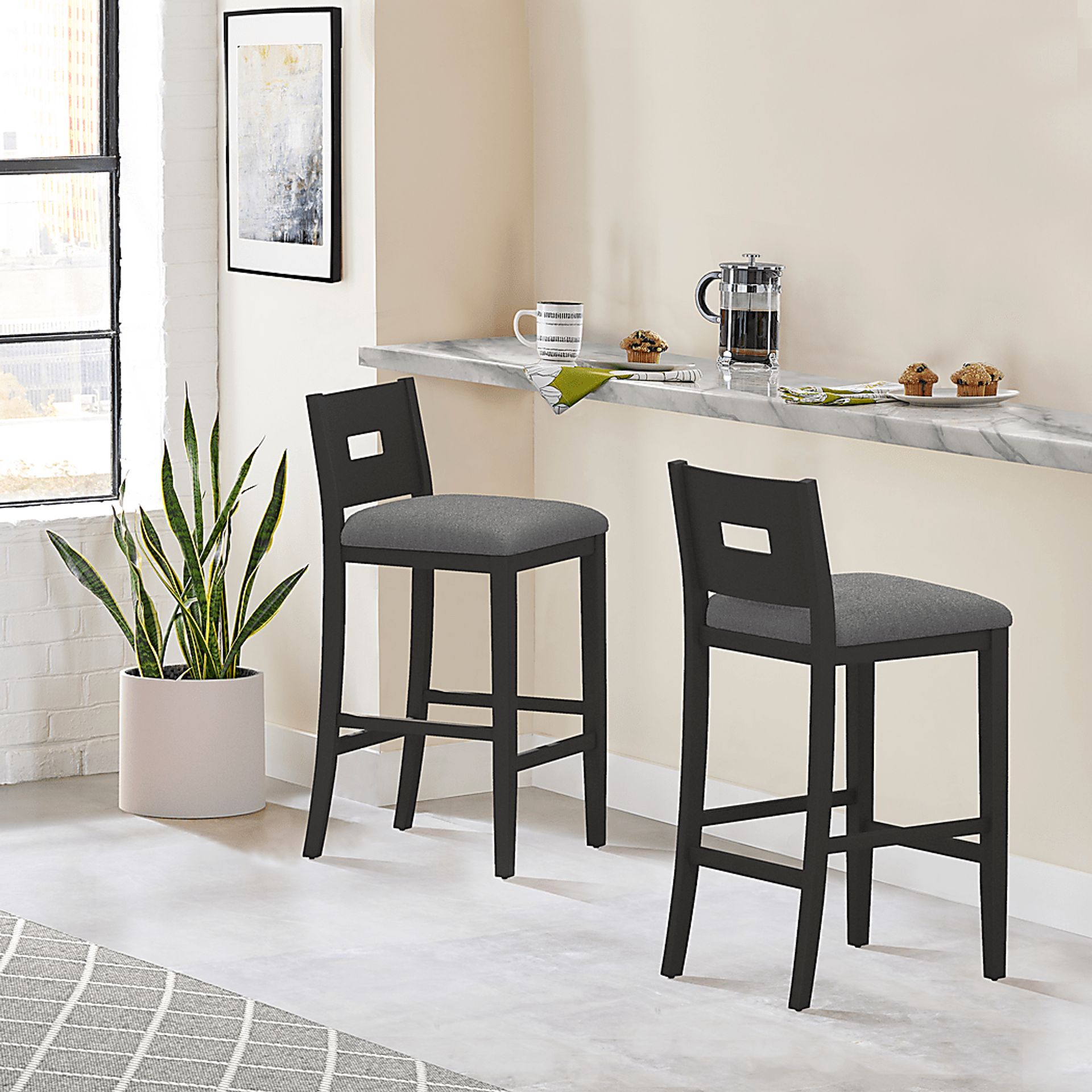 Elston Brown Barstool - Image 9