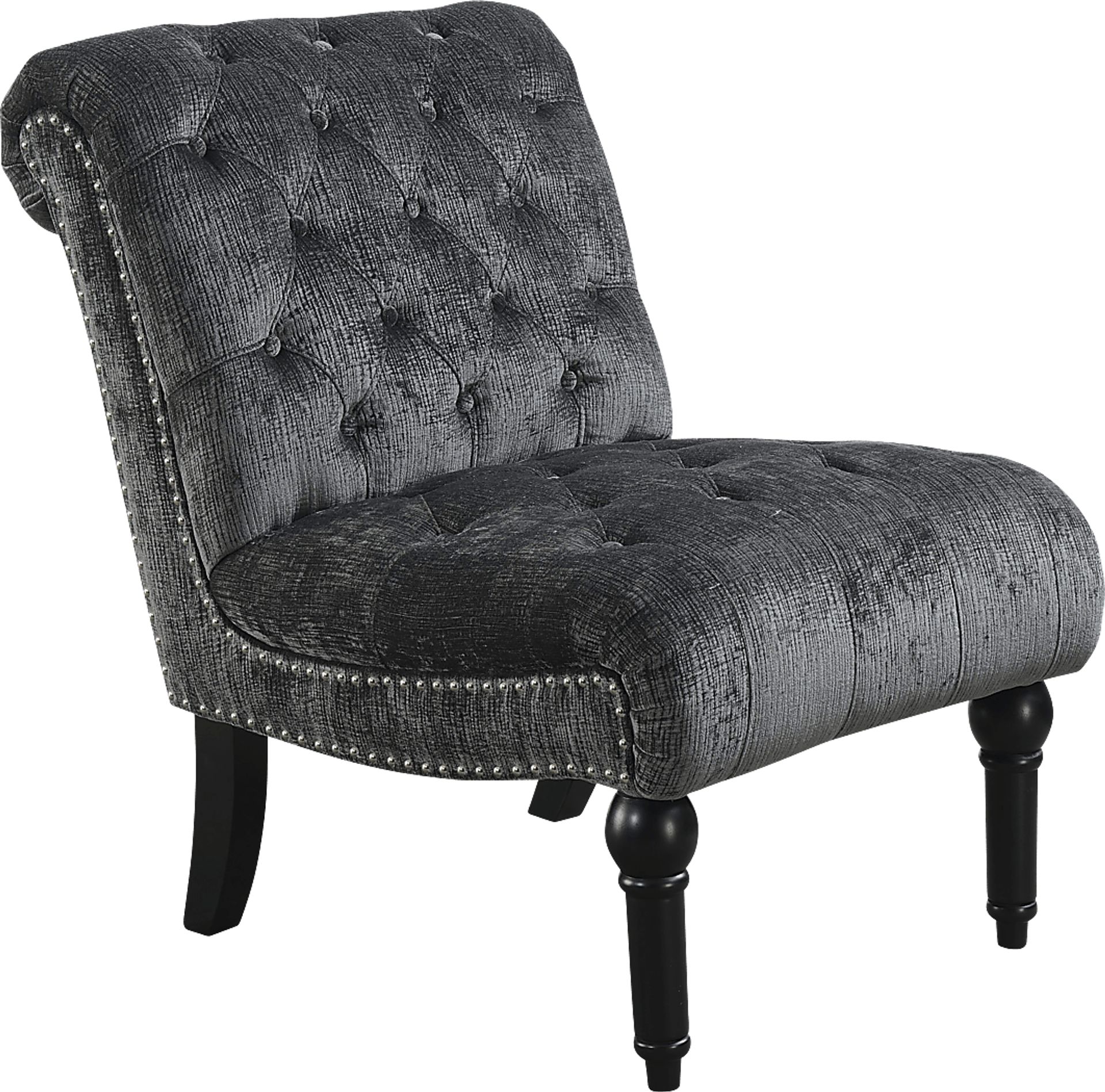 Elstree Charcoal Gray Accent Chair - Image 2