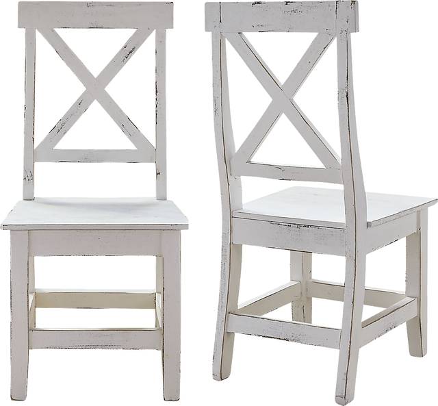 Eluria White Side Chair, Set of 2 - Thumbnail - Image 1