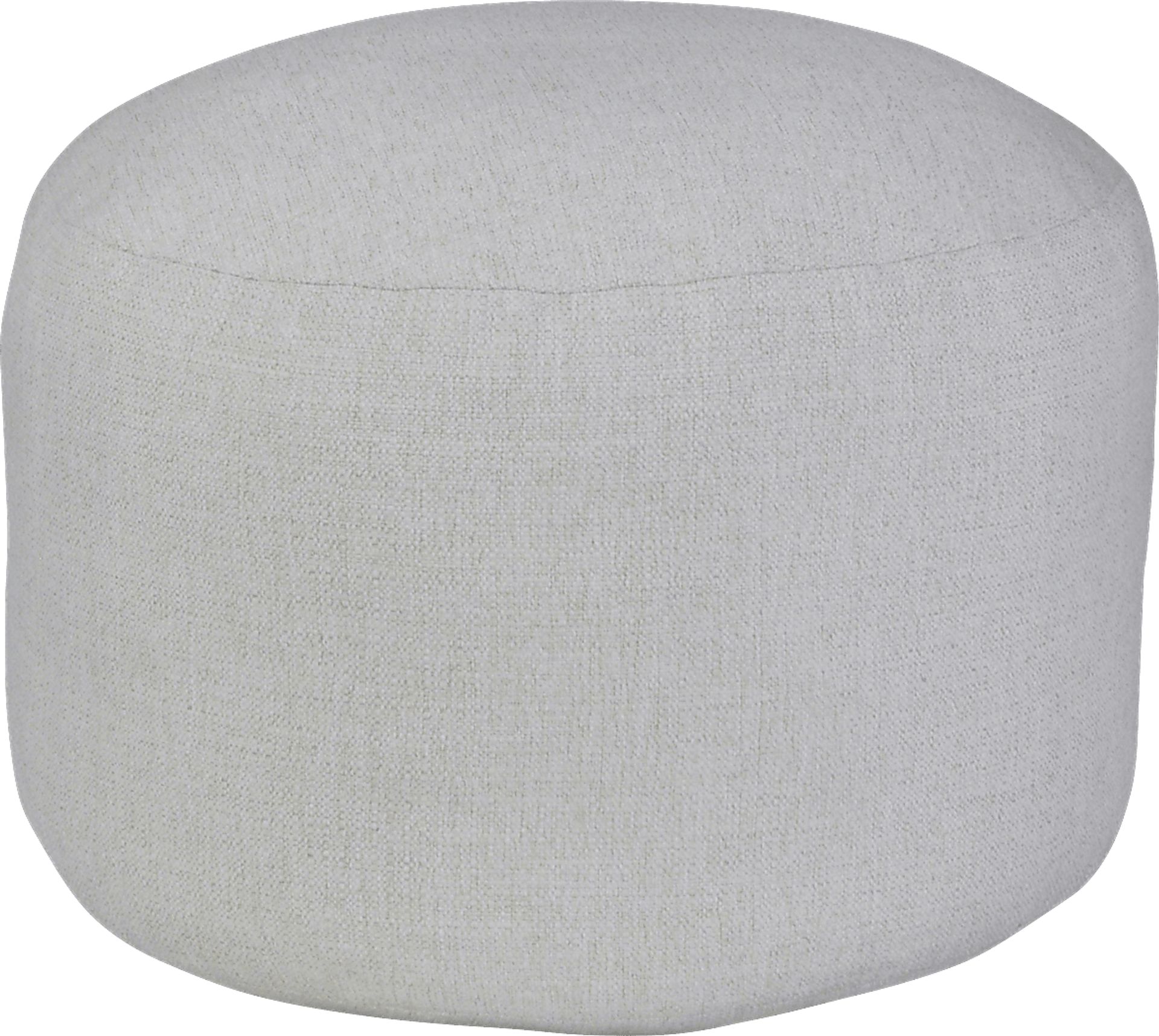 Elva Gray Round Pouf - Image 1