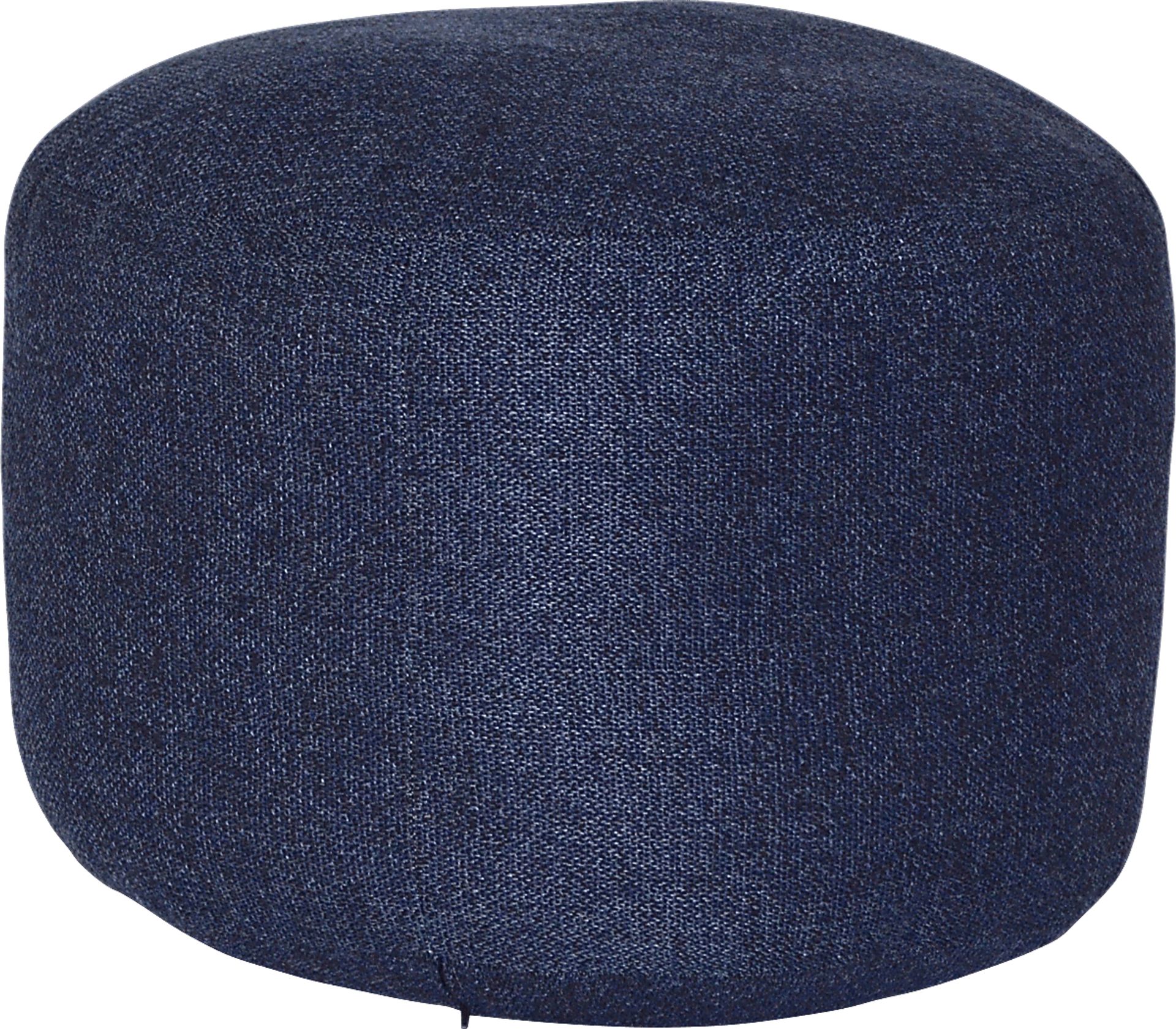 Elva Navy Round Pouf - Image 1