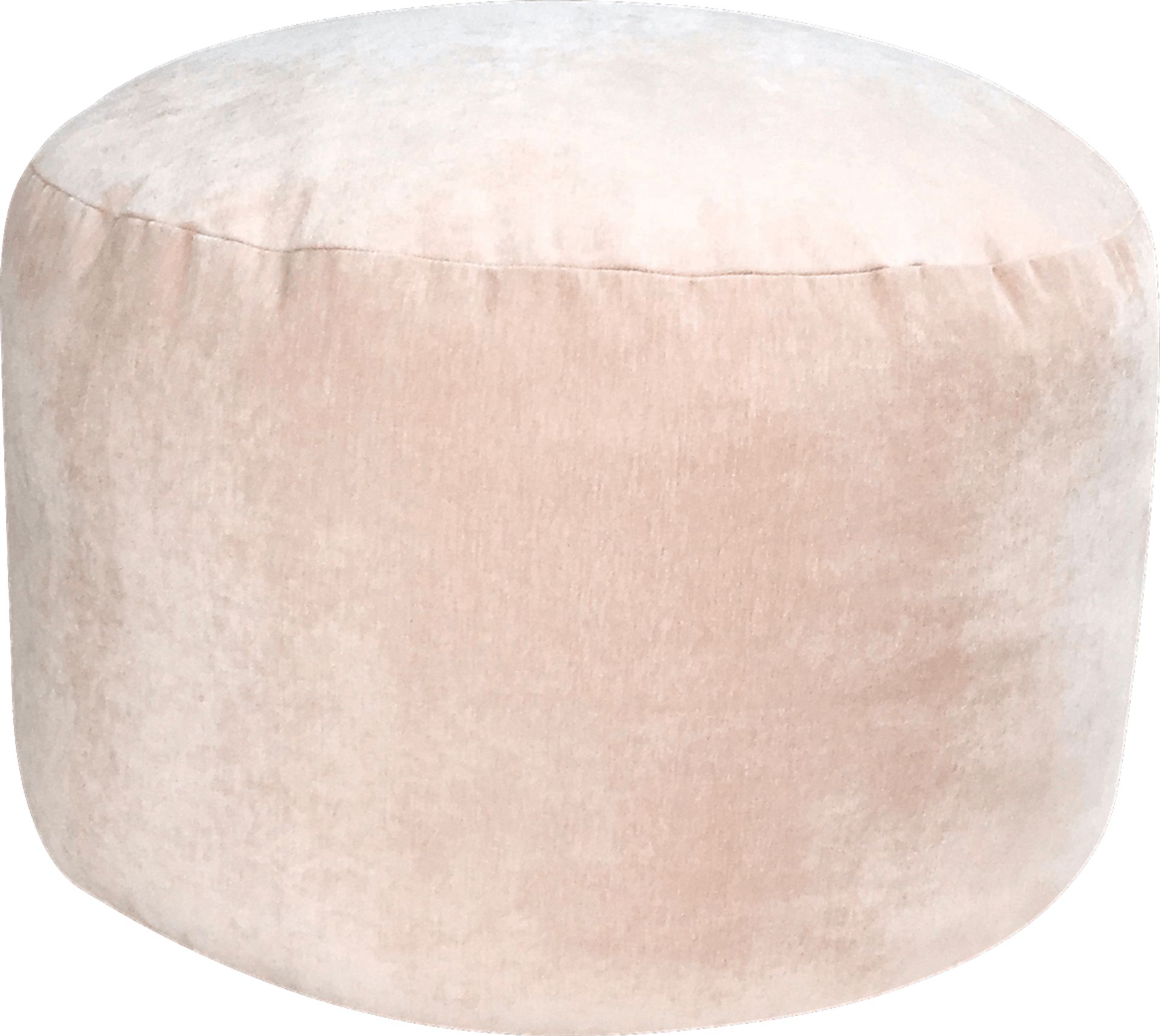 Elva Pink Round Pouf - Image 1