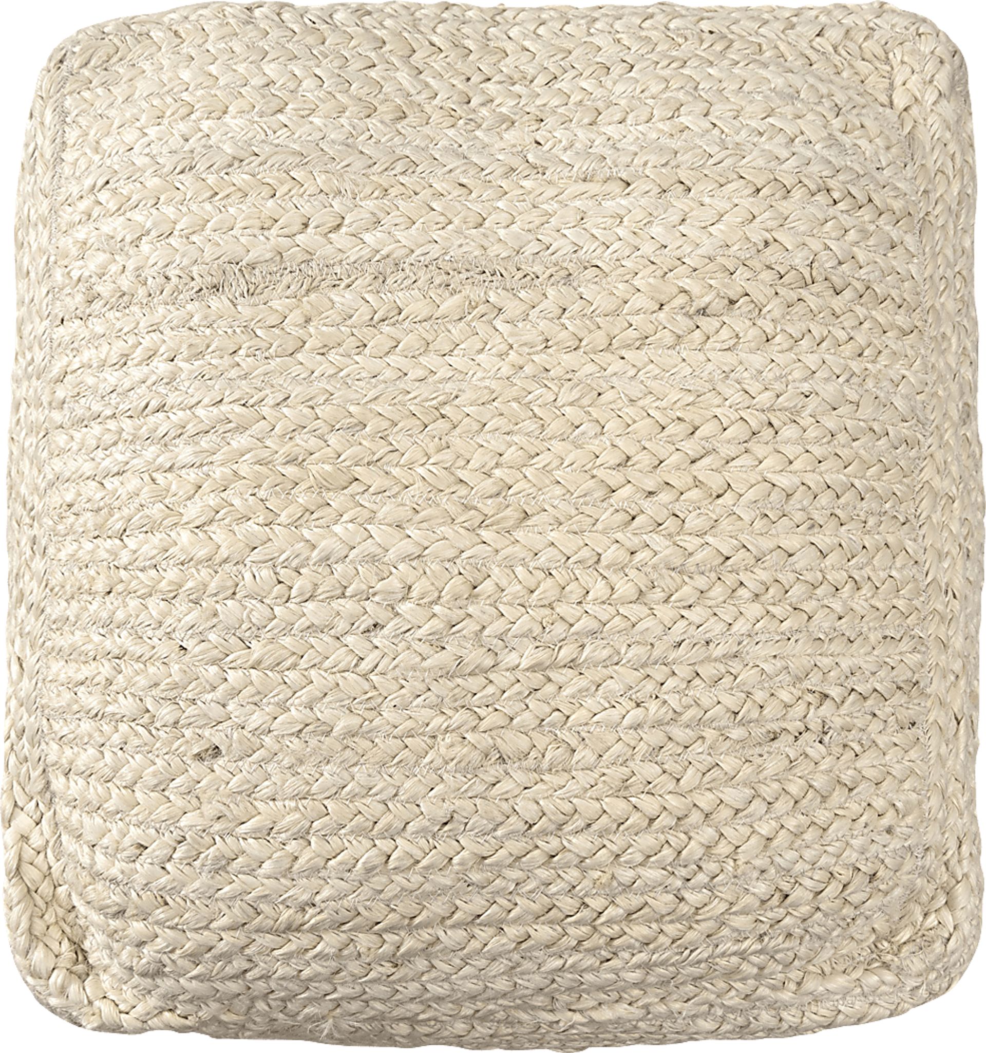 Elviation Ivory Pouf - Image 4