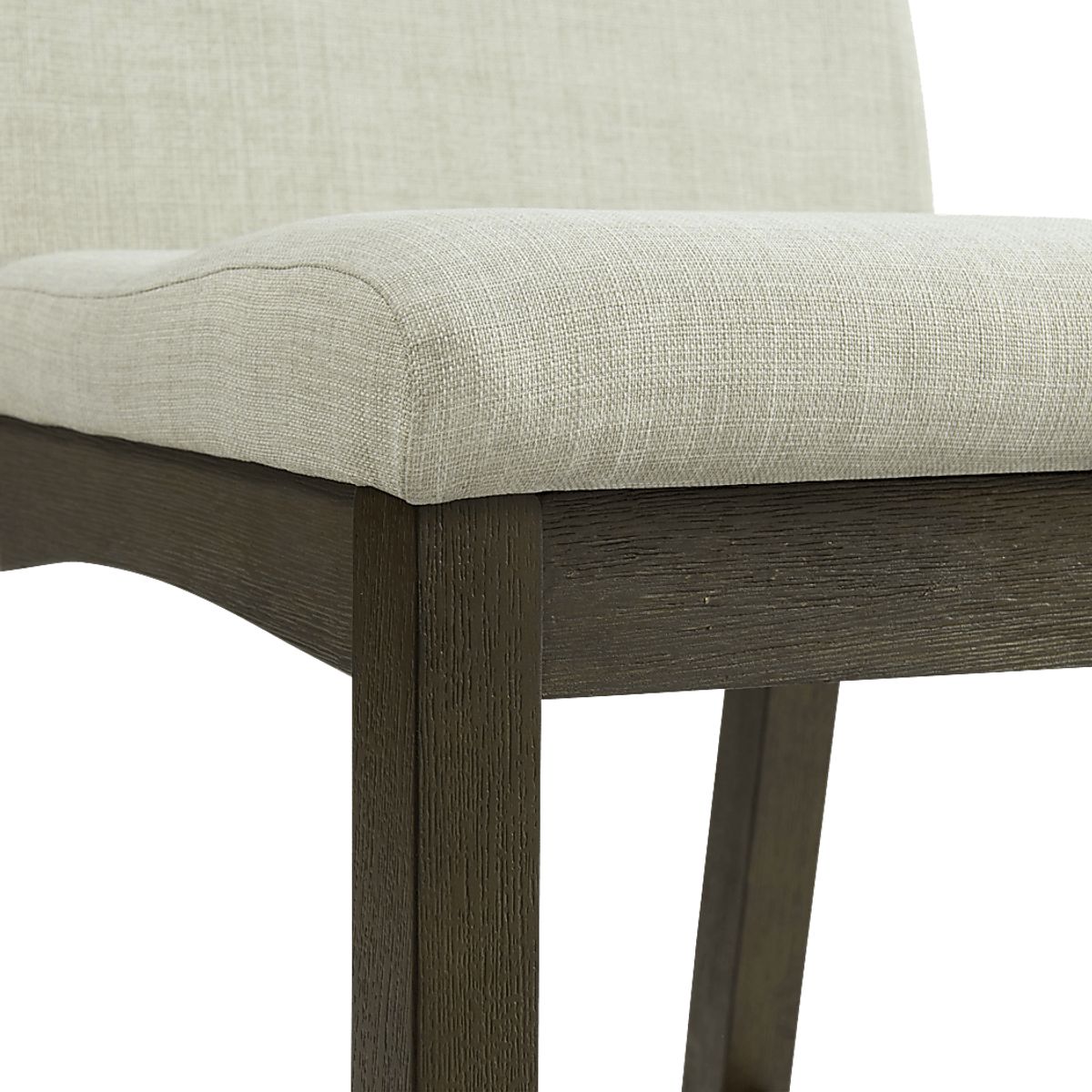 Elvish Brown Dark Wood Cream Beige Polyester Fabric Counter Height