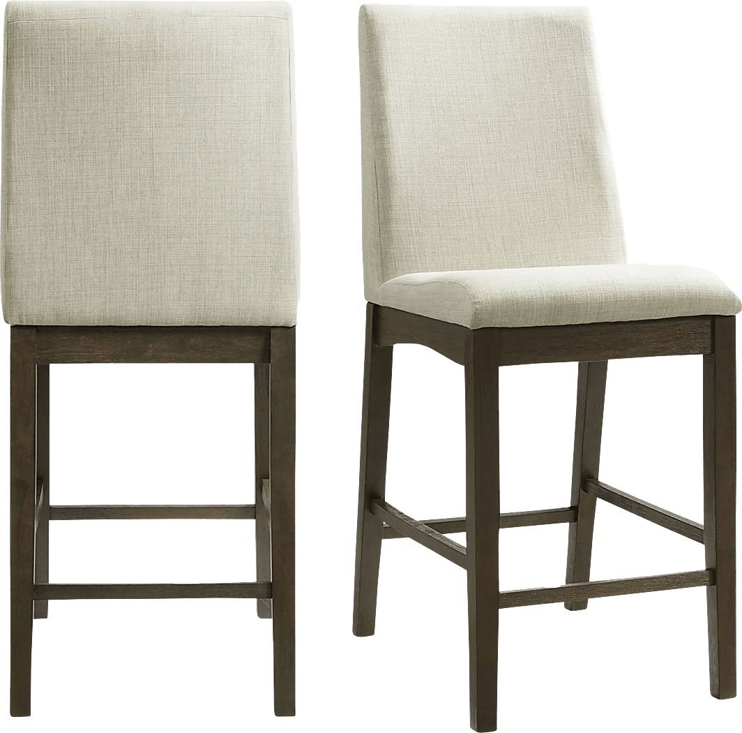 Elvish Cream Counter Height Stool, Set of 2