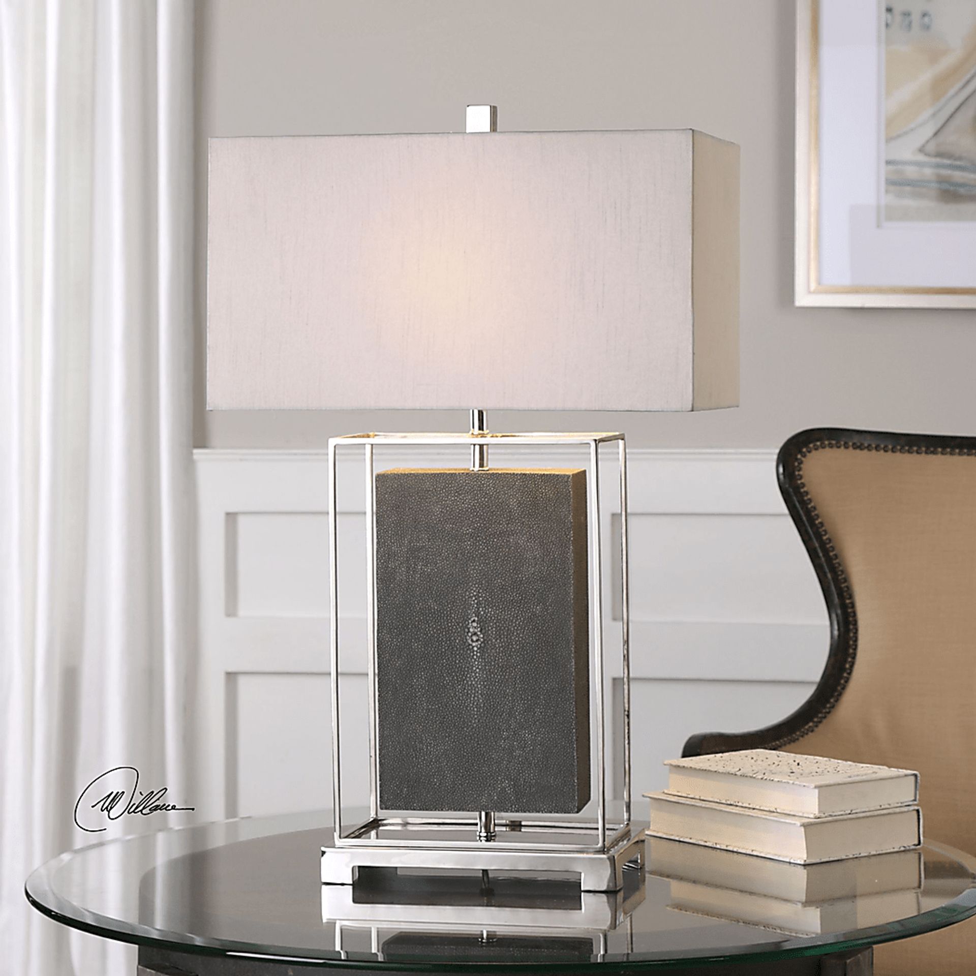 Elyse Lane Gray Lamp - Image 2