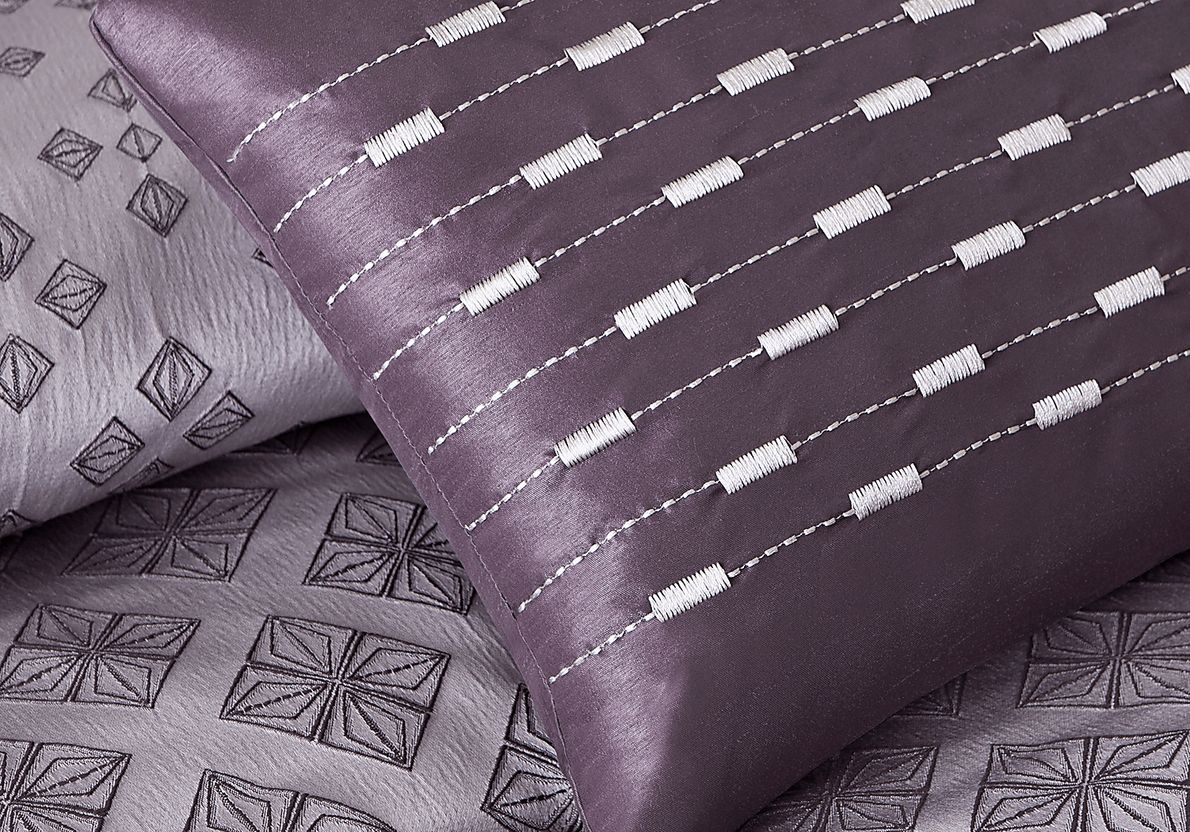 Elyse Purple 7 Pc King Comforter Set