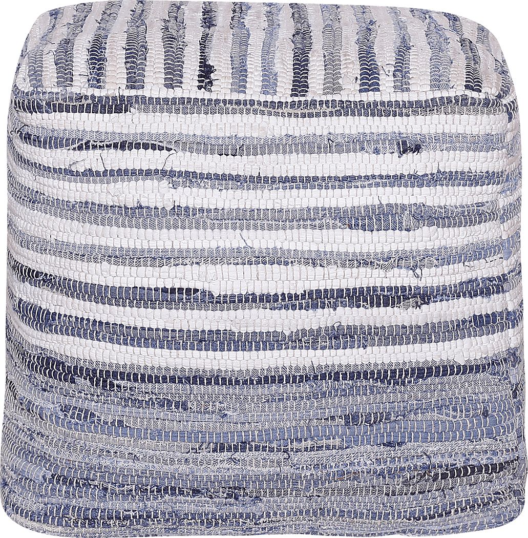 Elzebe Navy/White Pouf
