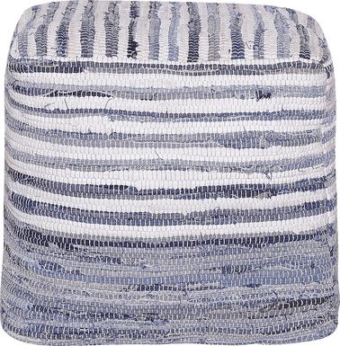Elzebe Navy/White Pouf