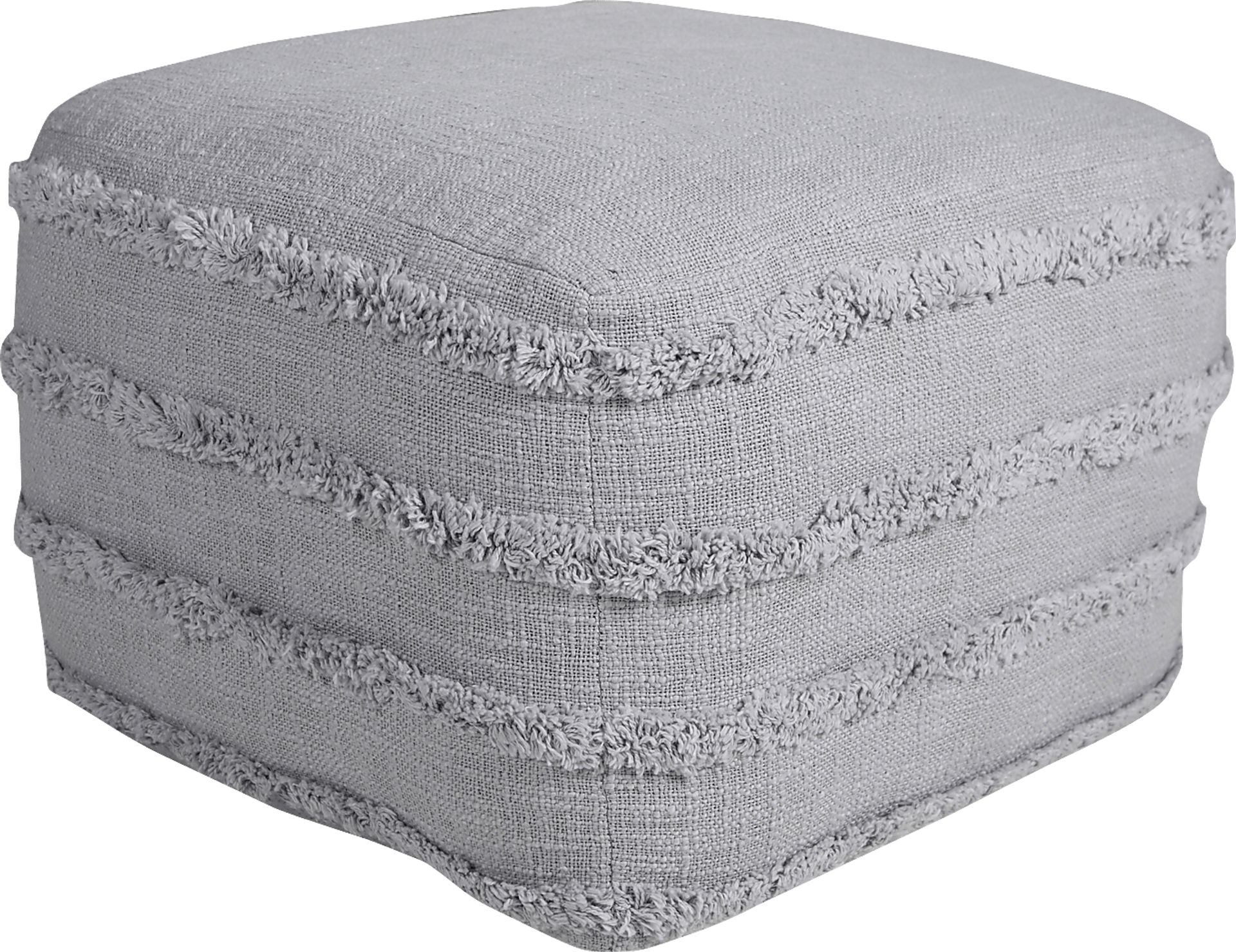 Elzieno II Gray Pouf - Image 1