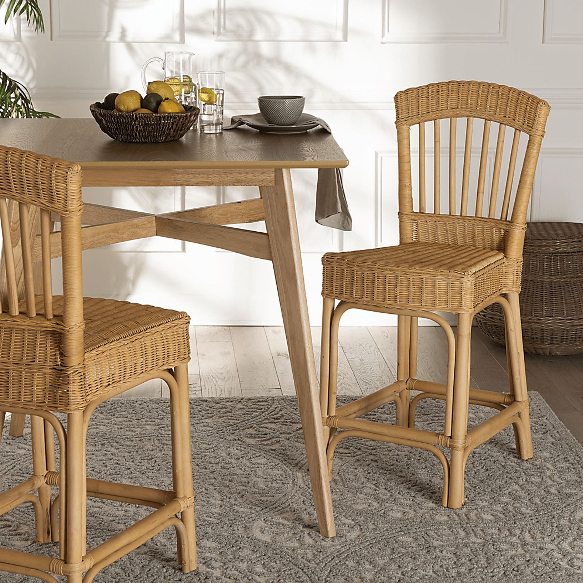 Emalene Natural Counter Stool - Image 2
