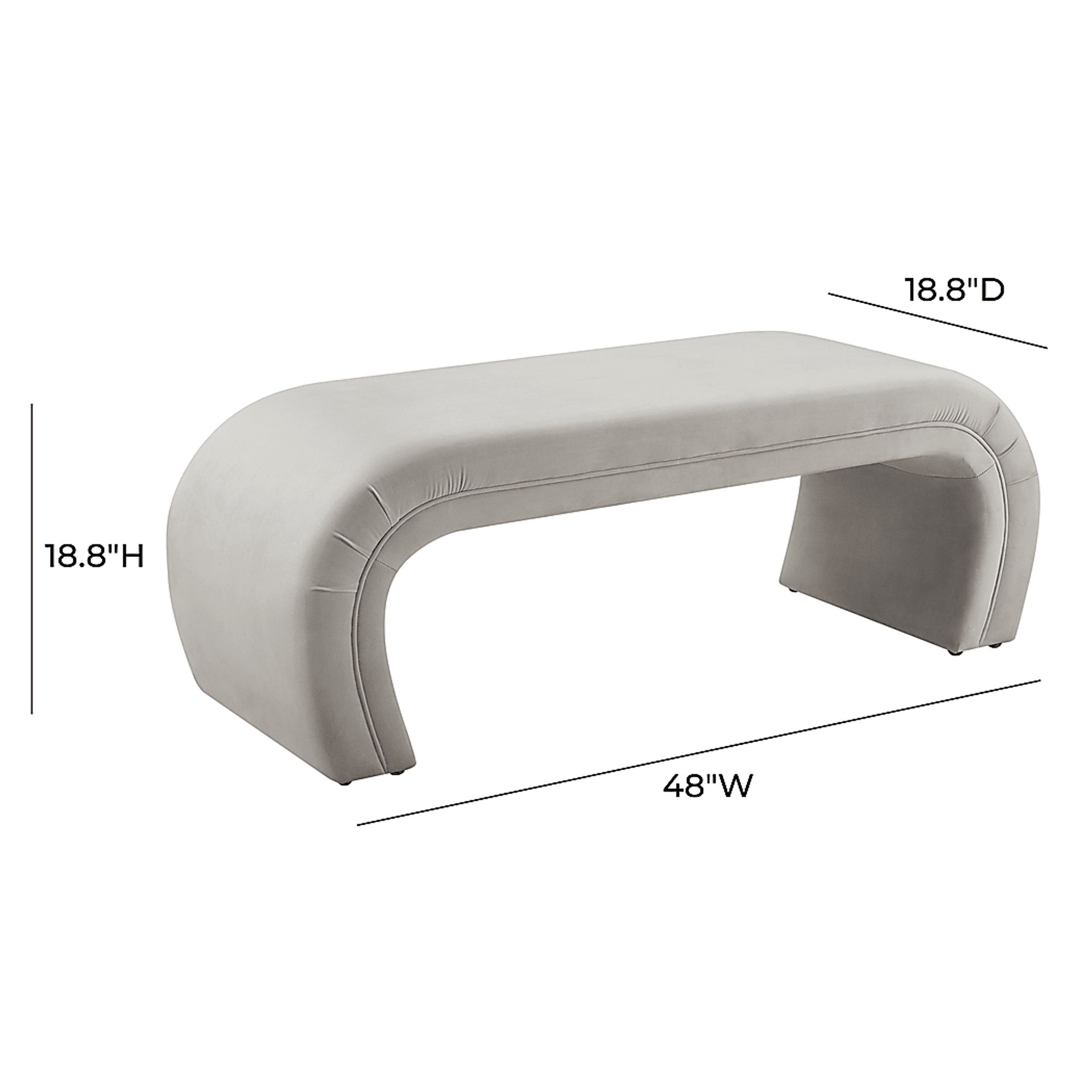 Emalia Gray Bench - Image 8
