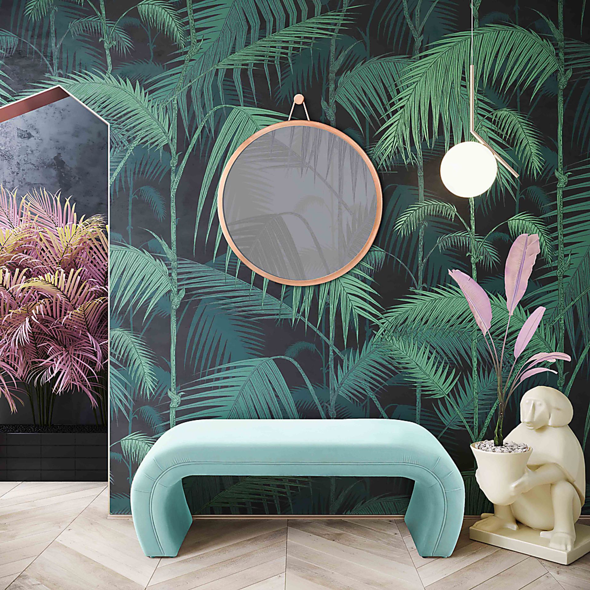 Emalia Light Blue Bench - Image 5