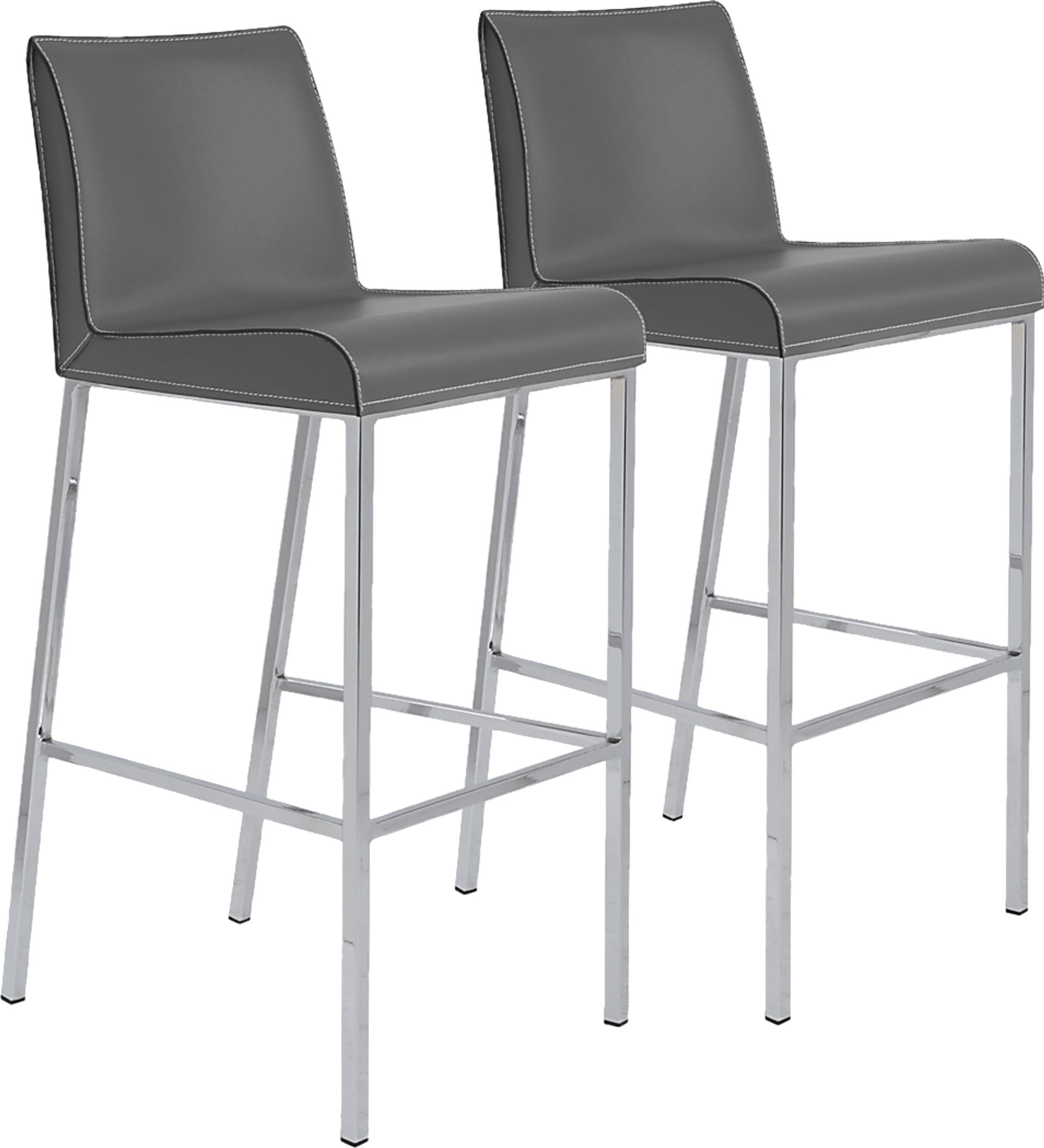 Embdy Gray Barstool, Set of 2 - Image 1