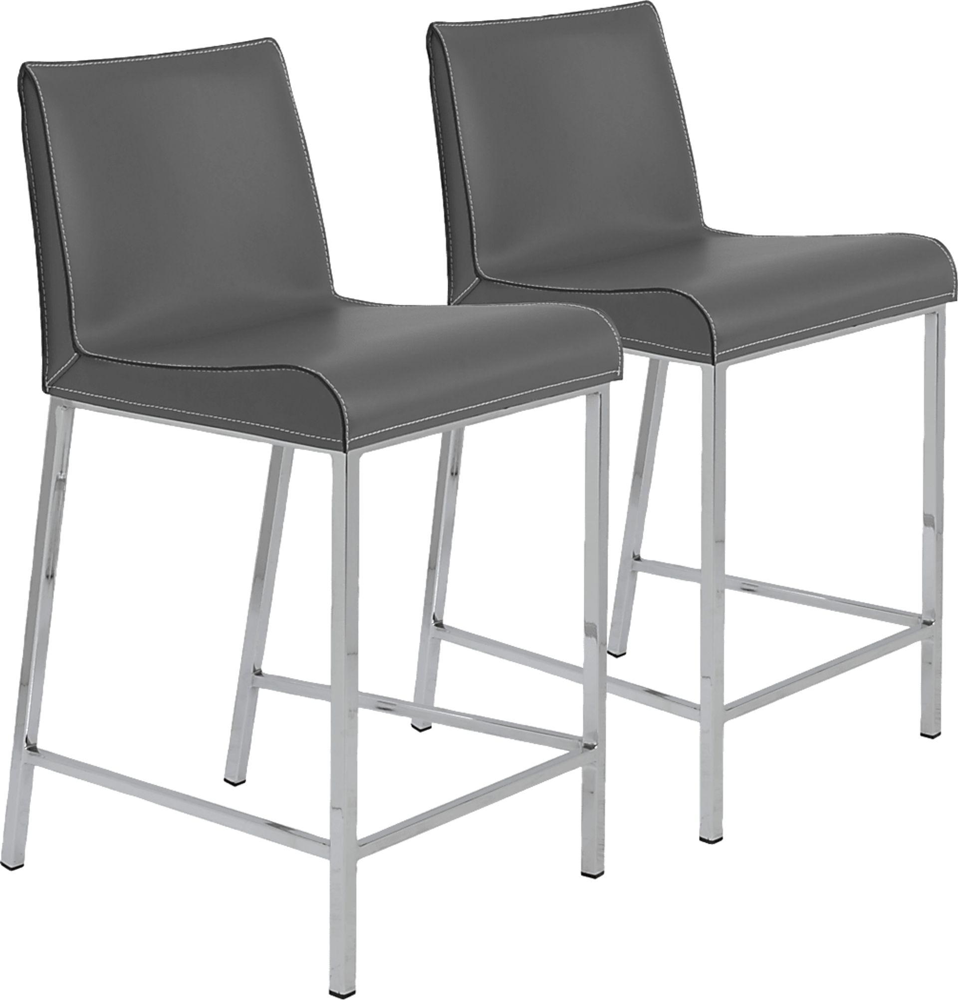 Embdy Gray Counter Stool, Set of 2 - Image 1