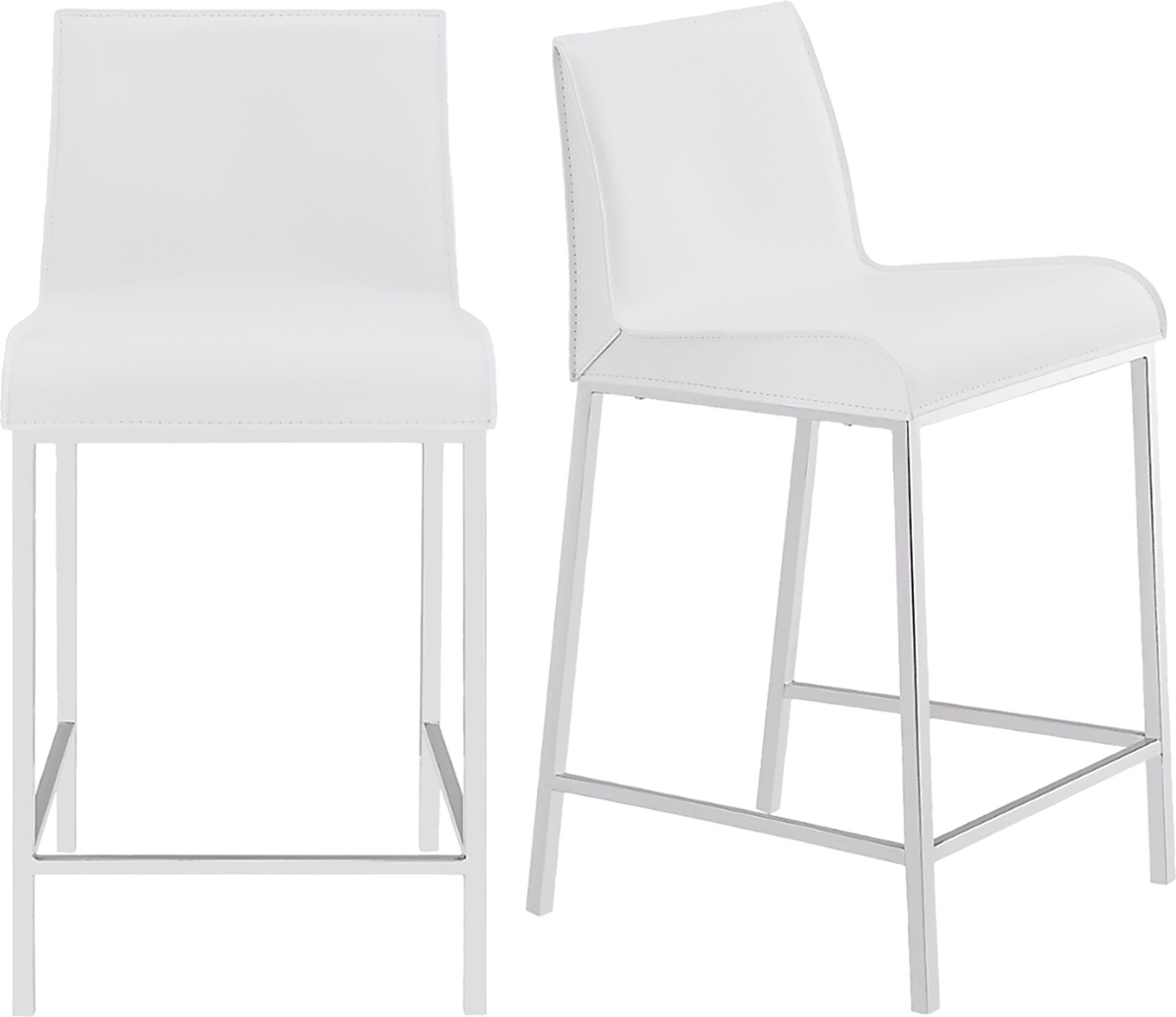 Embdy White Counter Stool, Set of 2 - Image 1