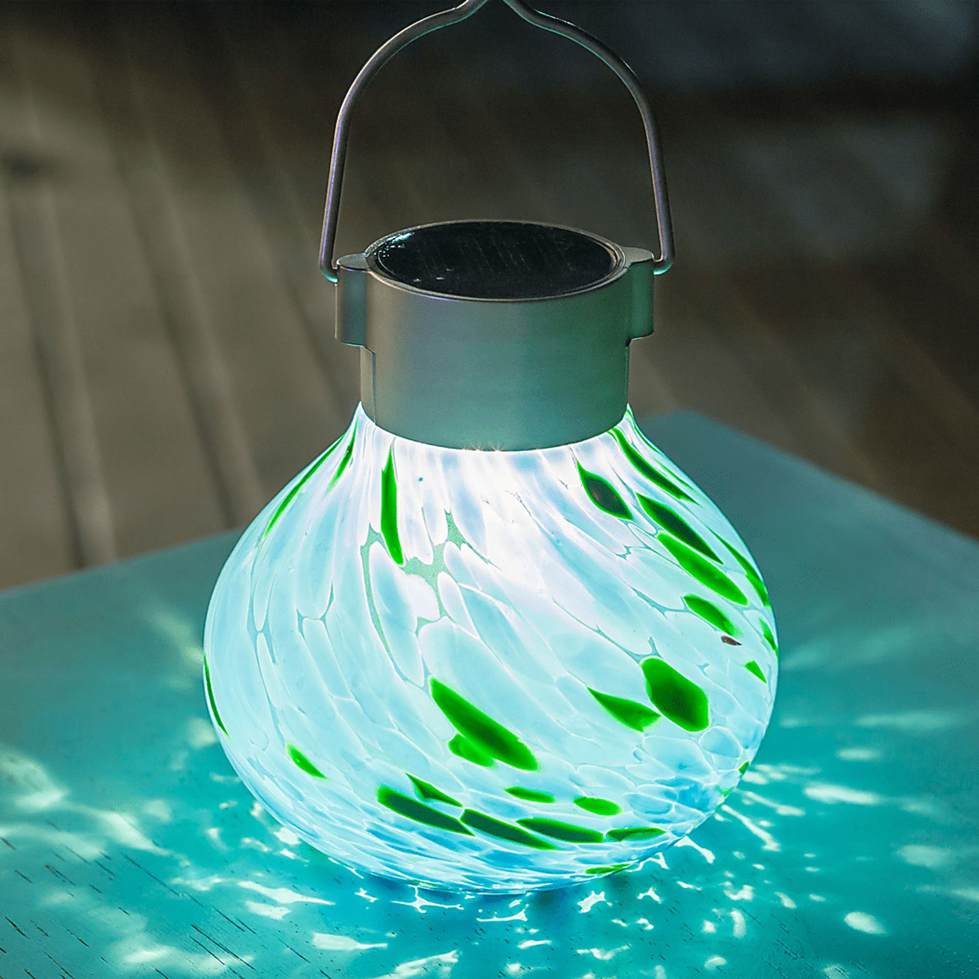 Emberley Mint Outdoor Solar Lantern - Image 4