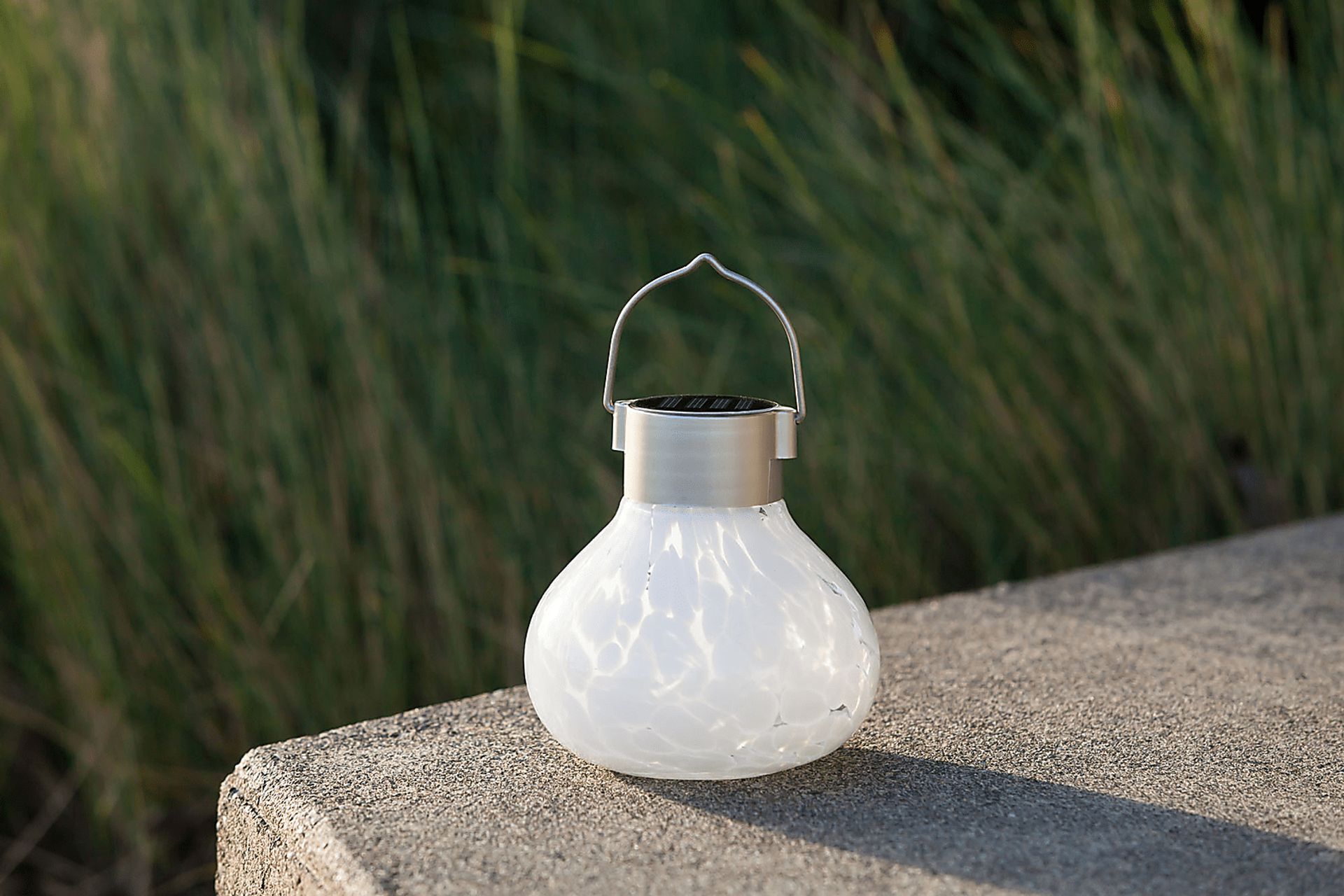 Emberley White Outdoor Solar Lantern - Image 4