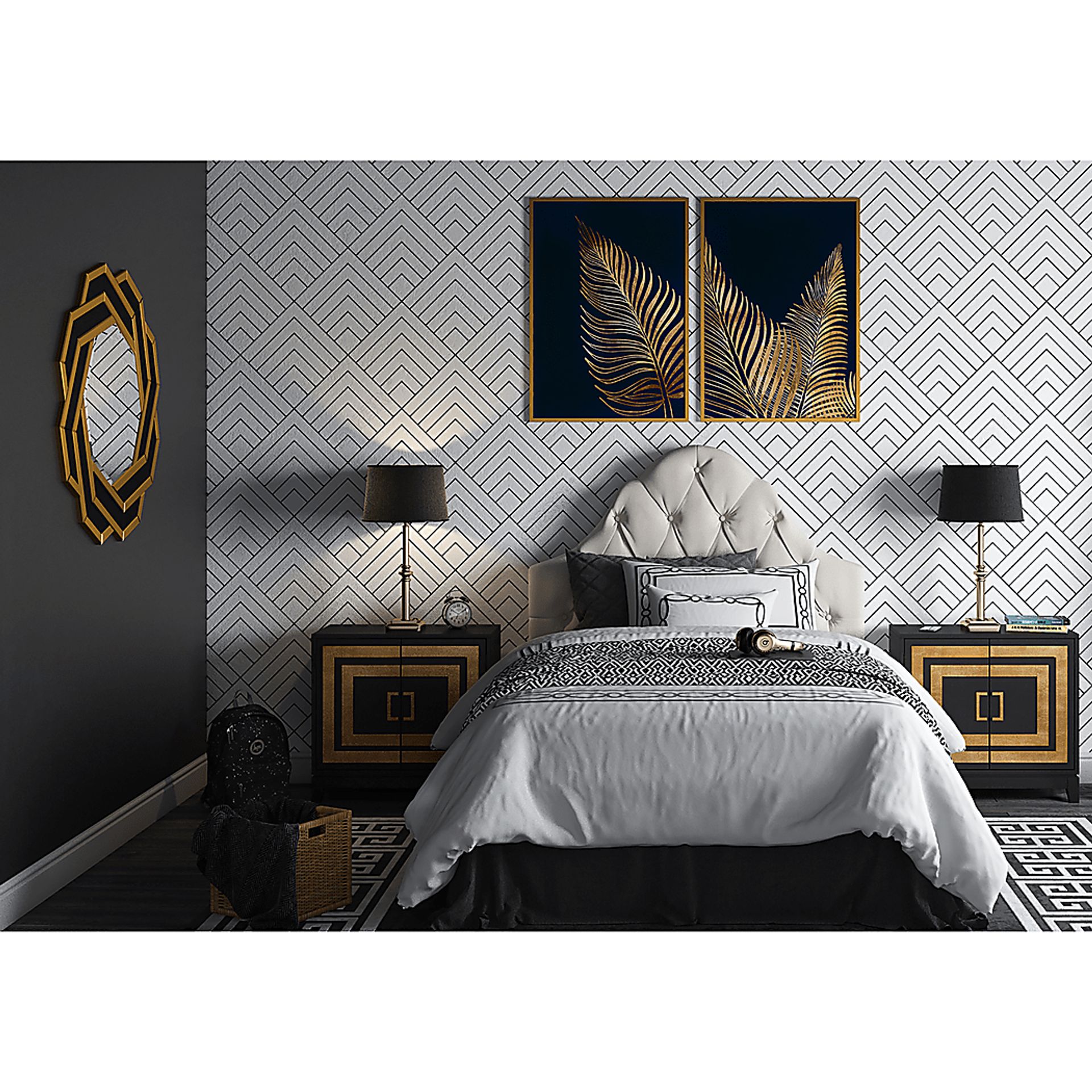 Emberson White Full/Queen Headboard - Image 7