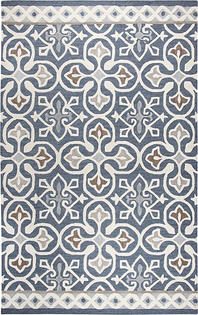 Embry Blue 8' x 10' Rug - Thumbnail - Image 1