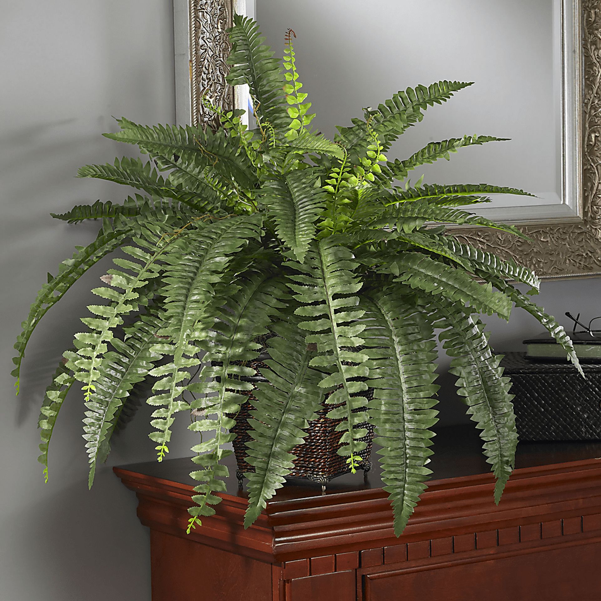 Emelia Green Fern Silk Plant - Image 3