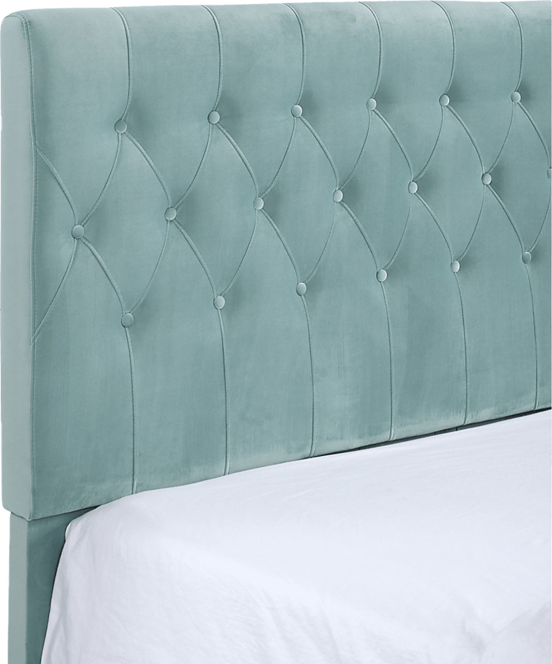 Emeline Light Blue Queen Upholstered Bed - Image 3