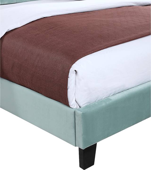 Emeline Light Blue Queen Upholstered Bed - Thumbnail - Image 5