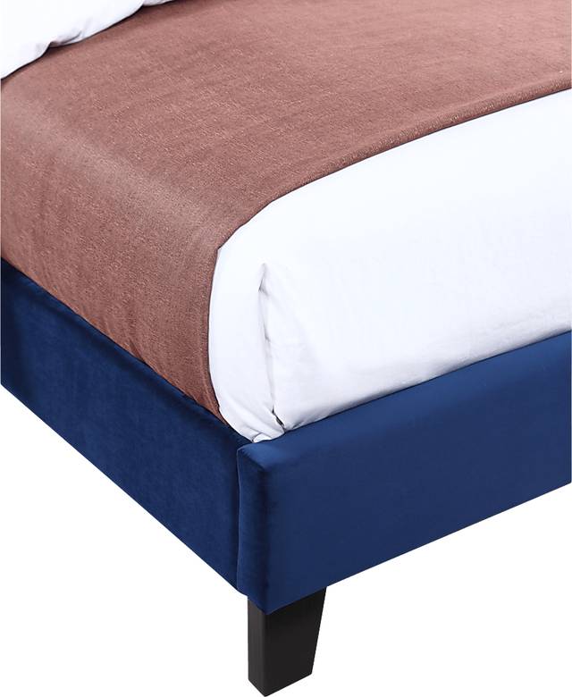 Emeline Navy Blue Queen Upholstered Bed - Thumbnail - Image 5