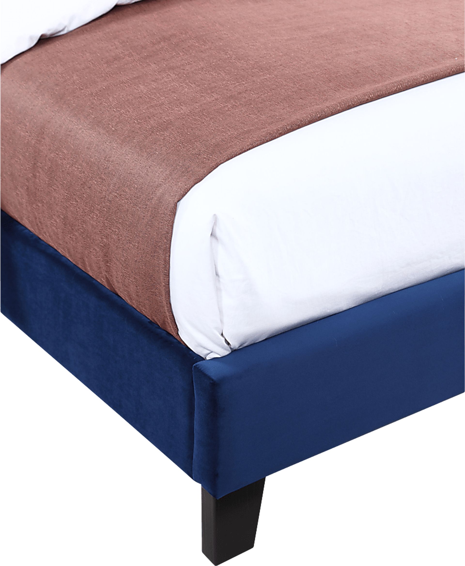 Emeline Navy Blue Queen Upholstered Bed - Image 5