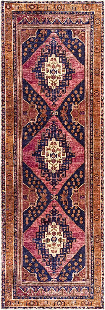 Emelyn Orange 2'5 x 7'8 Runner Rug