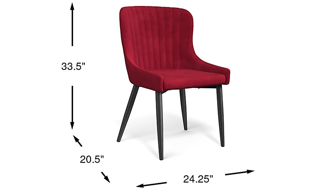 Emeric Bordeaux Side Chair